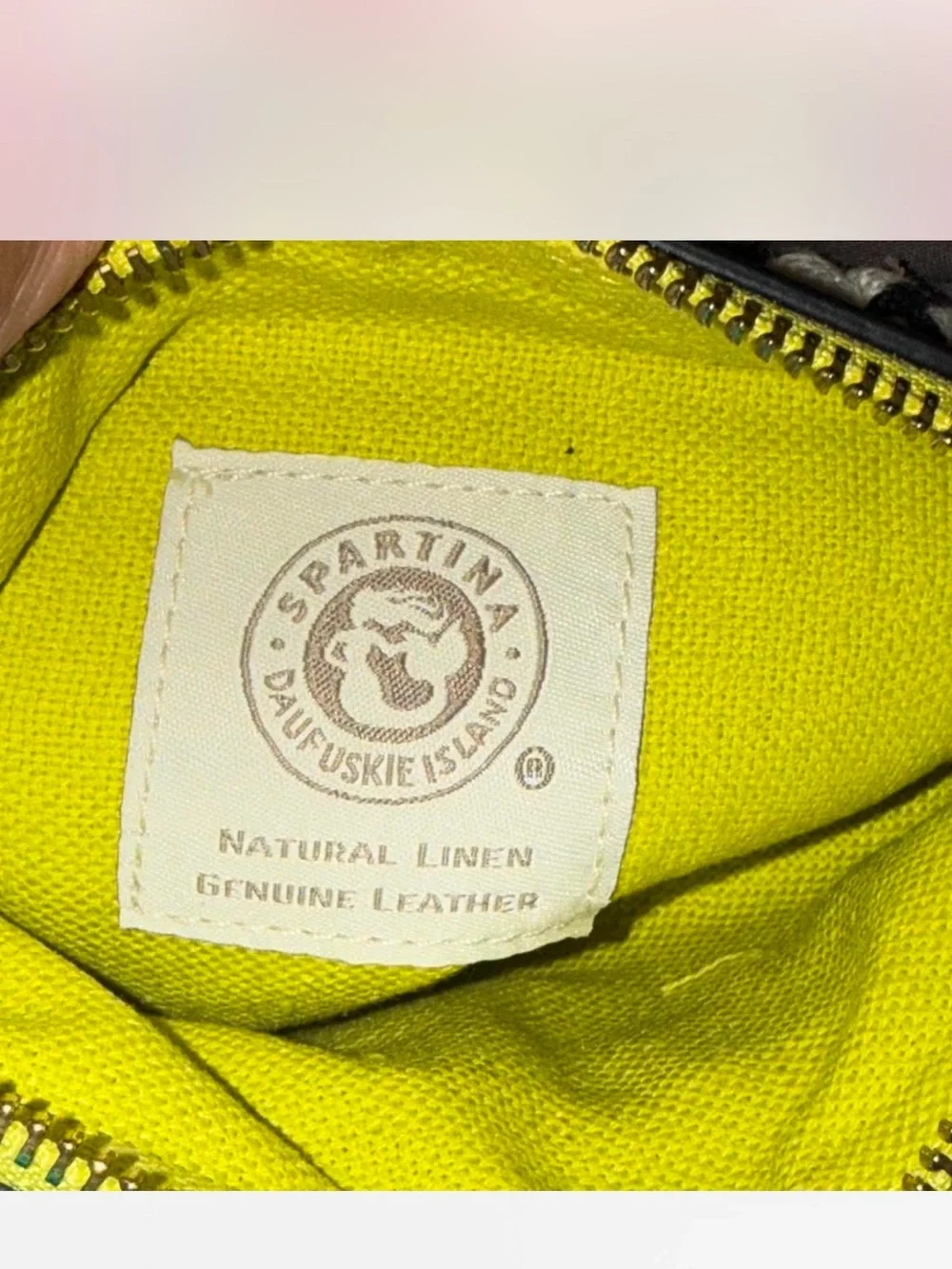 Spartina Dalfuskie Canvas Wristlet Clutch in Yellow and Black
